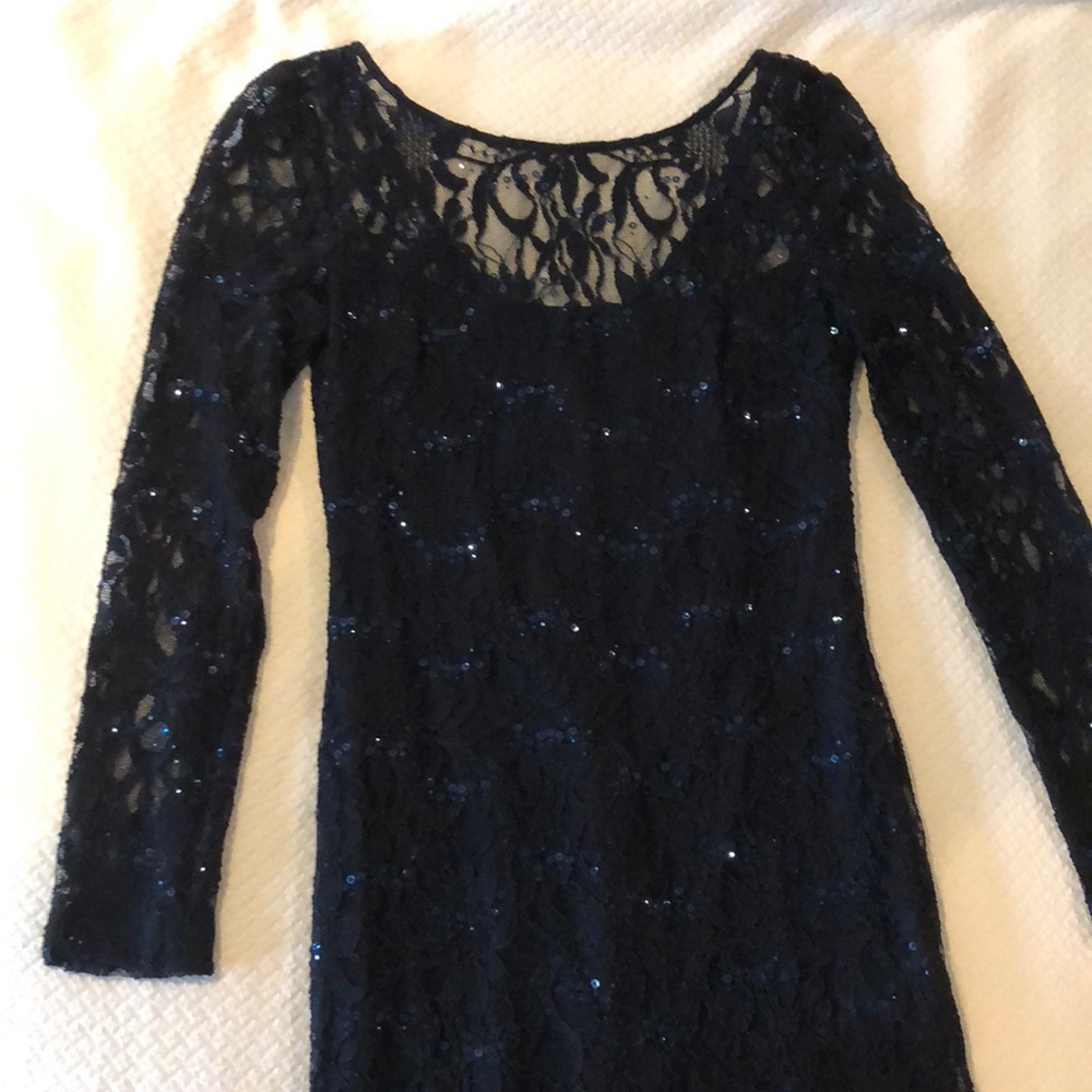 JS Collections Lace and Sequins Dress